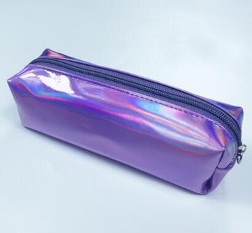 筆袋 晴耕雨讀創意PU筆袋【抖音鐳射簡約女筆袋】韓國簡約女生高中生