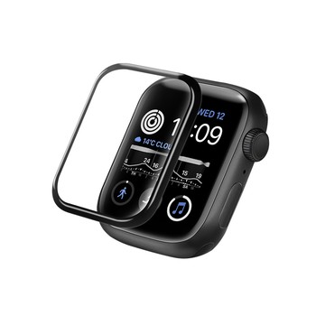 Apple Watch 保護貼 【防刮不碎邊】Apple Watch SE2 保護貼 3D滿版貼膜 手錶螢幕保護貼 (黑框)