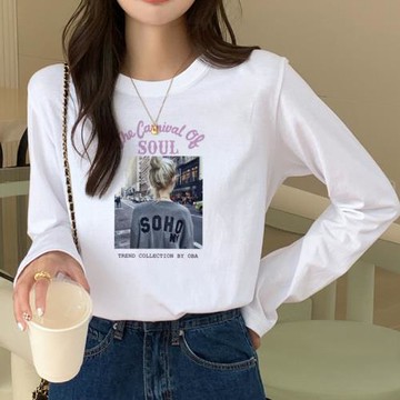 秋冬t恤長袖新款寬松單穿秋衣