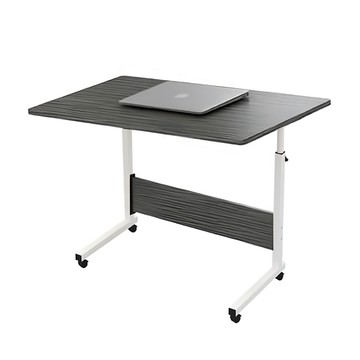 床邊移動升降桌 寬敞大桌面 可調節60cm~85cm 細膩桌面材質 耐磨耐刮抗水  黑拉絲