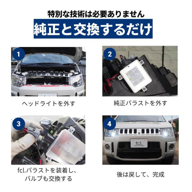 濃いピンク系統 ☆ D2S 55W化 純正バラスト パワーアップ HIDキット