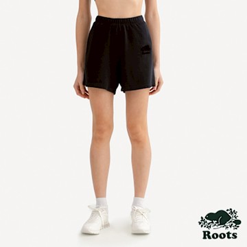 Roots女裝- COOPER MID RISE 棉短褲-黑色