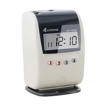 KRONE 時尚單色打卡鐘（適用卡片型號06-01）台灣製 /台 KR-888；/個 UT-2000色帶；100張入 /包 KR-888專用打卡紙 可選【APP滿額下單10%點數(單一帳號最高5000點)】1/31止