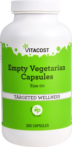Vitacost Empty Vegetarian Capsules Size 00 300 Capsules