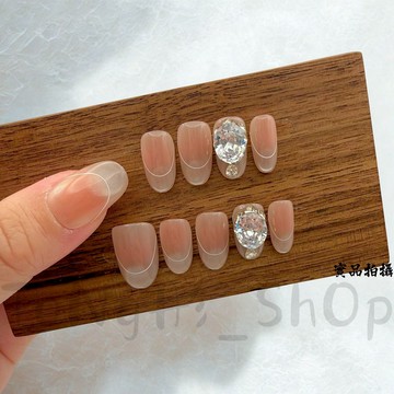 《ToNg彤·穿戴甲》裸裸爆鑽丨純手工丨短橢圓 全尺碼 丨現貨秒出丨 隔日到貨❤