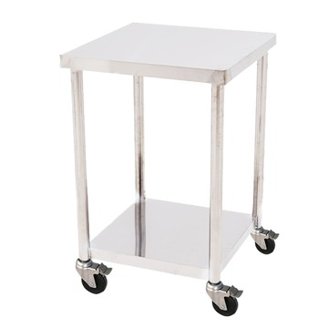 【Abis】客製商品-豪華升級版51X51CM二層430不鏽鋼桌-附煞車輪/料理桌/工作桌/工作台/流理台(1.7尺X1.7尺)