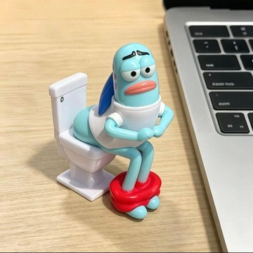 比奇堡居民馬桶魚手辦玩偶禮物醜魚公仔動漫卡通周邊桌面車載擺件