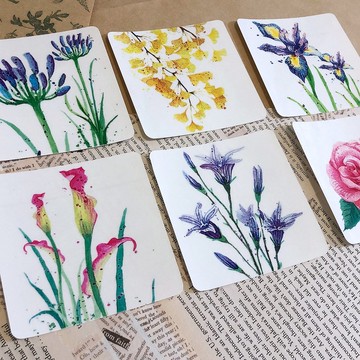 心花怒放 │ 透明防水貼紙 │ 14 Pcs