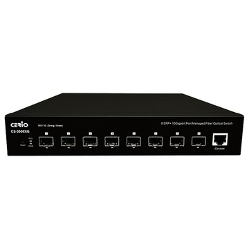 CERIO 昌運監視器 CS-3008XG 8埠SFP+10Gigabit 加強管理型光纖網路交換器