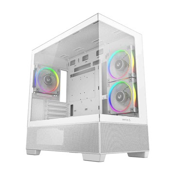 DEEPCOOL CG380 3F WH 海景房 ARGB 風扇 背插式 360 水冷排 白色 M-ATX 電腦機殼