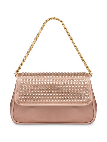 Alberta Ferretti - rhinestone-embellished shoulder bag - women - Silk/Viscose - One Size - Pink
