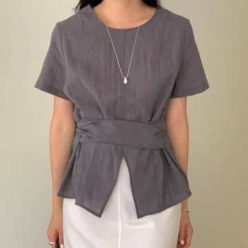 正韓襯衫 裹身短袖襯衫ATM1082-創翊韓都