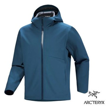 【ARCTERYX 始祖鳥】男 Sawyer 連帽防風保暖軟殼外套.夾克.風衣.機車外套/可調式風帽.刷毛襯裡/ X000009894 夜色藍