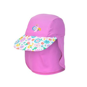 澳洲鴨嘴獸兒童泳衣 遮頸防曬帽 1 歲 花朵系列 UPF 50+ 抗UV