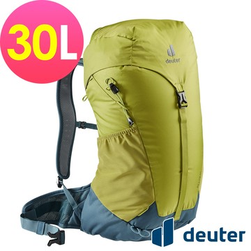 【deuter 德國】AC LITE網架直立式透氣背包/登山背包30L(3421021果綠)