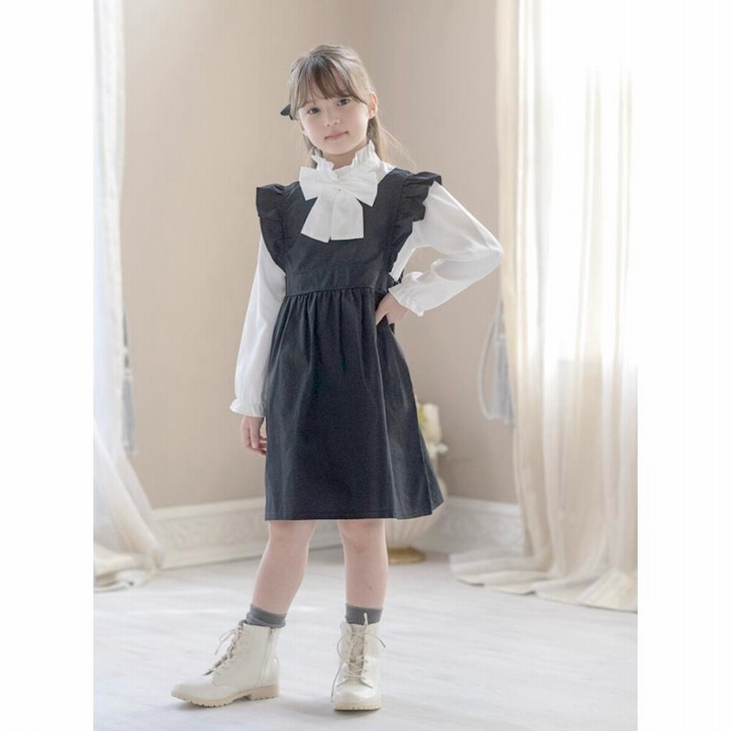 超目玉セール｜ワンピース 子供服 女の子 バックリボン エプロン