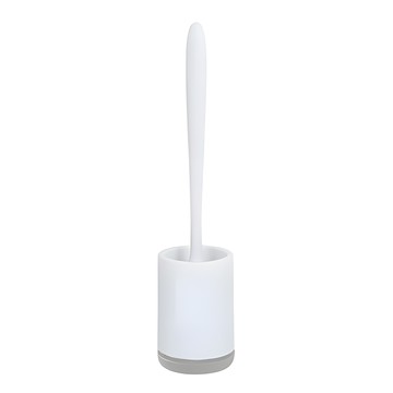 馬桶刷套組 太空鋁材質 免釘膠安裝 附置物架  白色  1組