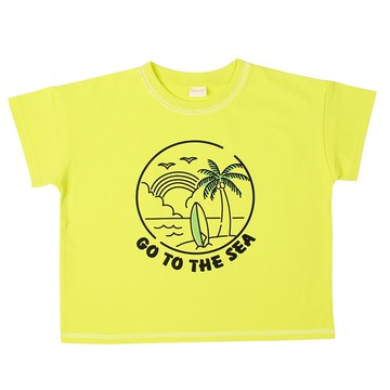 akachan honpo - 短袖T恤-水陸兩用-黃綠色