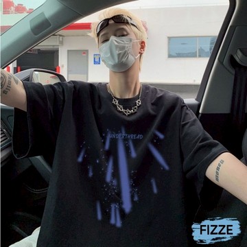 短袖上衣 純棉220g 男生短袖T恤 美式T恤 印花圓領短袖上衣 五分袖T恤 短T 男裝 ATHB5309【FIZZE】