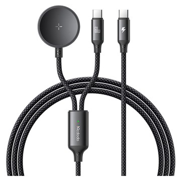 Mcdodo 麥多多 2合1 Galaxy Watch分離型快充Type C to Type C PD線  黑色  1個  1.2m