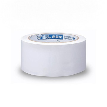 【四維】鹿頭牌 PVC白色布紋膠帶 冷氣膠帶 可手撕 48mm X 27Y / 捲 PVS5