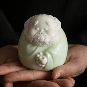 【米蘭精品】現貨+預購 插香器香薰爐薰香塔擺件檀香禪意手工擺件居家內飾書房配件-中式陶瓷達摩2款74ml42