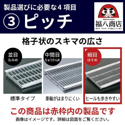 u字溝 グレーチング蓋 フタ 溝蓋 側溝蓋 規格 細目 プレーンタイプ 溝幅100サイズ用 歩道用〜T-14 OKU-P3 10-19 日本製 |  LINEブランドカタログ