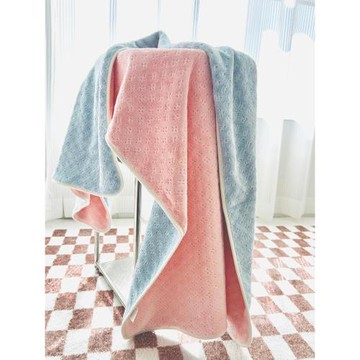 出口尖貨2025新款拼色納微絨加厚高級家用大人毛巾浴巾男女情侶款