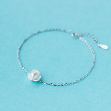 925純銀手鍊 手環-典雅迷人花朵設計七夕情人節禮物女飾品73dp48【獨家進口】【米蘭精品】