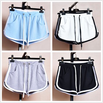 新款瑜伽跑步運動短褲女韓版純棉休閑家居短褲健身短褲寬松睡褲女