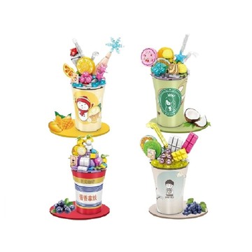 [積木共和國] 【LE DI PIN樂迪拚】6093 人氣甜品 一套四款販售(益智拼裝積木)