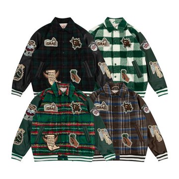 GRAF原創品牌【假日限量】慶祝DaysOff放假數錢羊毛皮袖夾克外套