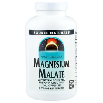 Source Naturals, 蘋果酸鎂，200 粒膠囊