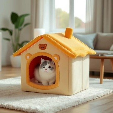 貓狗房子窩冬天保暖小型犬貓狗四季通用可拆洗狗屋貓窩床寵物用品