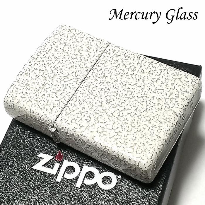 ZIPPO ライター マーキュリーグラス ジッポ スタンダード ホワイト かっこいい 白 メンズ レディース