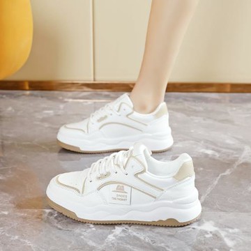 板鞋女2024新款春季爆款運動鞋小眾原創小白鞋女輕便休閑老爹鞋潮