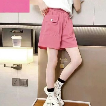 女童夏天五分純棉短褲中大童夏季外穿街舞沙灘校園寬鬆褲子 女童短褲 休閒五分褲 韓版褲子 夏天短褲 童褲 中小童 休閒短褲