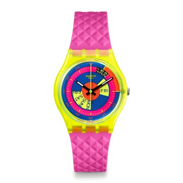 Swatch SHADES OF NEON 經典手錶/男錶/女錶/瑞士製造 SO28J700 (34mm)【官方旗艦店】