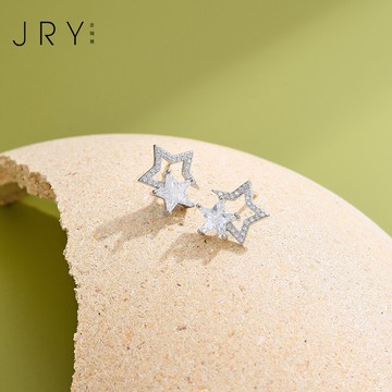 星星耳釘925純銀女簡約氣質耳環時尚精致防過敏韓國網紅耳飾品