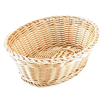 CB JAPAN 可水洗橢圓形收納籃 Quartier Larin Lund 居家桌面雜物整理籃  餅乾色  1個