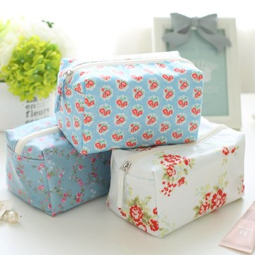 清新田園風 防水化妝包 收納包 便攜大容量新款化妝包