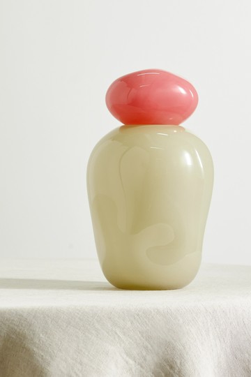 Helle Mardahl - Bon Bon Medi Stacked Two-tone Glass Vase - Sand - one size