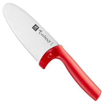 ZWILLING 雙人Twinny 兒童安全菜刀/廚師刀 附手指保護套 + 迷你食譜  紅色  10cm  1支