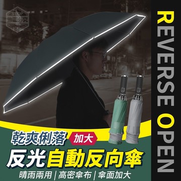 天使環乾爽俐落加大反光自動反向傘