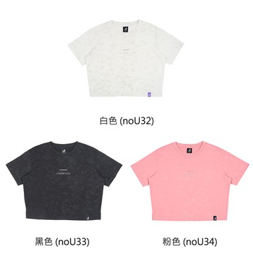 KANGOL 短版T恤 寬版夜光圖騰 女款 65221006