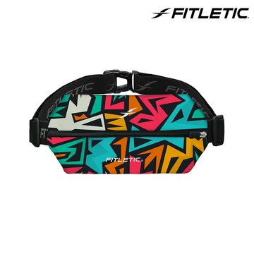 Fitletic Mini Sport Plus防潑水運動腰包MINIP 五彩塗鴉｜跑步 路跑 慢跑 越野跑 馬拉松 輕量 反光