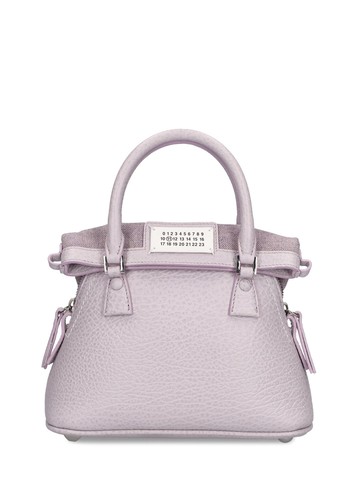 5ac Micro Grained Leather Top Handle Bag
