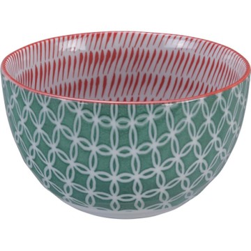 《Tokyo Design》瓷製餐碗-圈環綠14.5cm-- 飯碗 湯碗