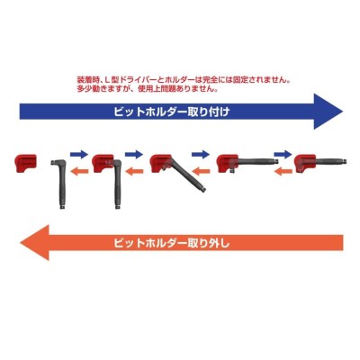 アネックス(ANEX) L型ドライバーセット 組立家具用 ビットホルダー付