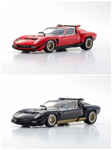 1:43 京商 蘭博基尼 miura svr jota 繆拉  后蓋可開合金汽車模型